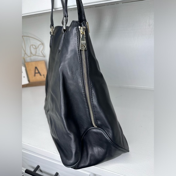 DKNY Black Saffiano Leather Double Zip Tote - Picture 7 of 11